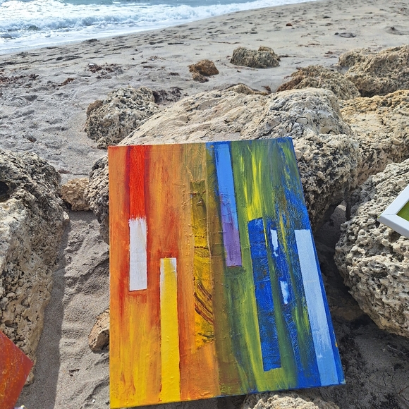 HandMade Acrylic Painting Relaxing Balanc "24 x "30 - Picture 4 of 6